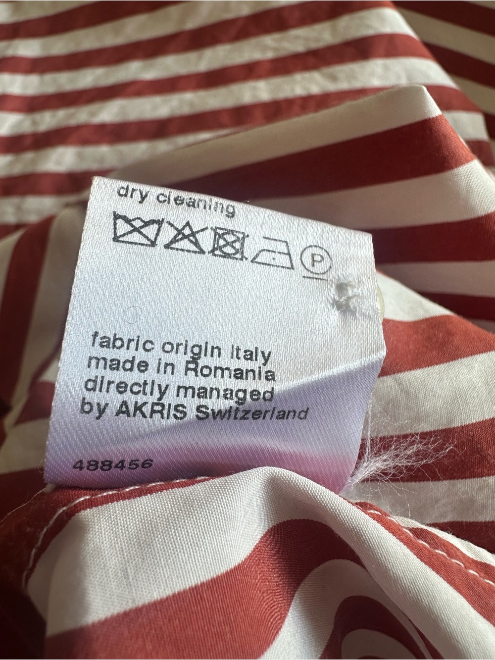 Akris Punto Red & White Striped Sleeveless Midi Dress with Pockets - size 12 - Picture 10 of 11